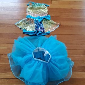 Dance sequence outfit with matching tutu
